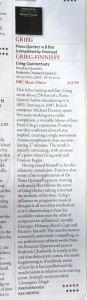 Review of Michael Finnissy's brilliant completion of Grieg (AND MORE) with the Kreutzer Quartet and Roderick Chadwick. To order, go to: http://www.divine-art.co.uk/CD/28541info.htm