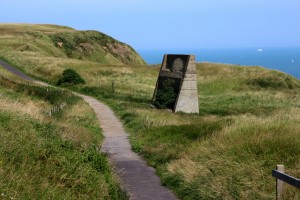 Acoustic Mirror (Early Warning System) 1917 on the cliffs between Dover and Capel Le Ferne. Walking Wye to Dover 31 7 14