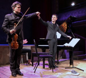 On stage with the Fabulous Daniel-Ben Pienaar. Celebrating Mozart at Wilton's Music Hall 14 2 16