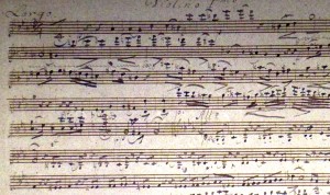 1st Violin Part of the final (simplified) version of the Overture (Summer-Autumn 1811) 
