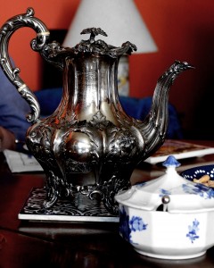 Olea served us coffee in a beautiful silver pot presented to Bull by the Royal Philharmonic Society in 1836