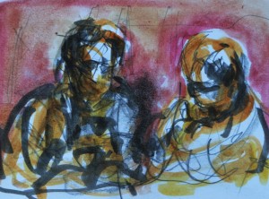 Memory: mother & son in LRB cafe 21 11 15