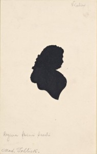 A silhouette of Strinasacchi, later in life as Madame Schlick