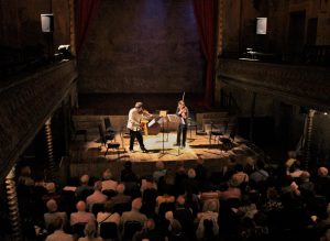 Making Music. Composer-Players-Instruments-Audience-Space-Ideas. The premiere of Edward Cowie's 'Particule Partita' 26 7 16 (wilton's music hall) Photo Marius Skaerved